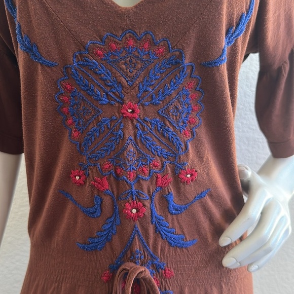 JWLA Johnny Was Women’s Brown Western Embroidered Dress - Picture 5 of 8